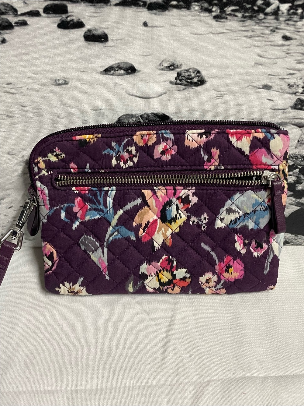 Vera Bradley Quilted Floral Wristlet